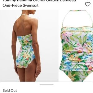 Tommy Bahama NWOT tummy control Orchard Garden Bandeau Swimsuit